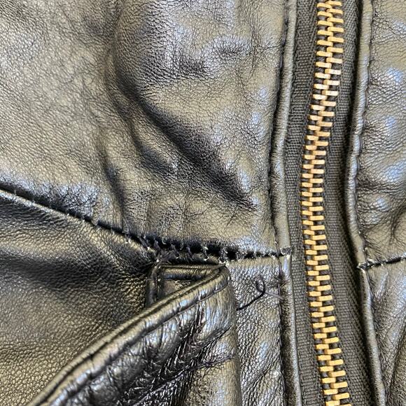 Lillie Rubin L/XL Vtg 90s Reversible Jacket Leather and Faux-fur Animal Print - Picture 14 of 16